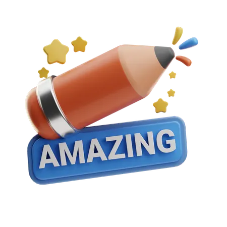 Amazing Pencil  3D Icon