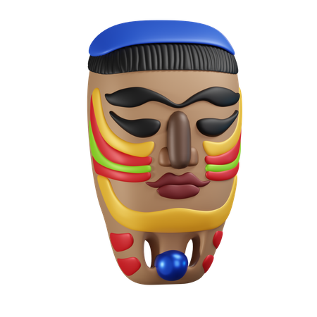 Amazon Mask 3D Illustration