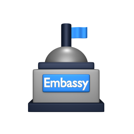 Ambassade  3D Icon