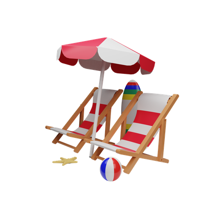 Ambiance plage  3D Illustration