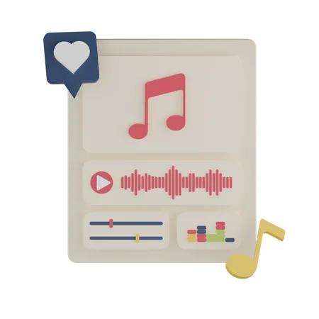 Configuración de música  3D Icon
