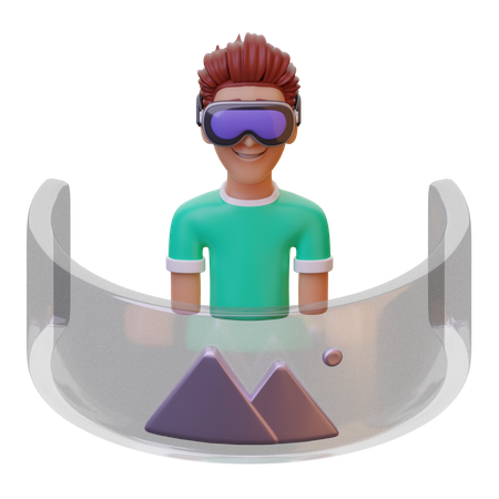 Ambiente virtual  3D Icon