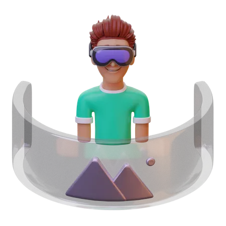 Ambiente virtual  3D Icon