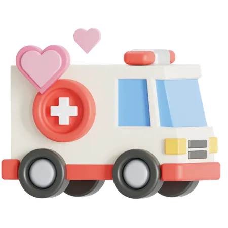 Ambulance As Medical Supplies 3D Icon