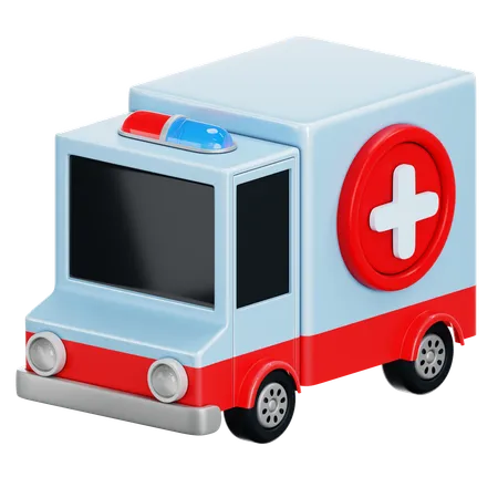 3 D Ambulance Emergency Service Medical Rescue Service Medical Van Medicine Emergency Healthcare And Medical Concept 3D Icon