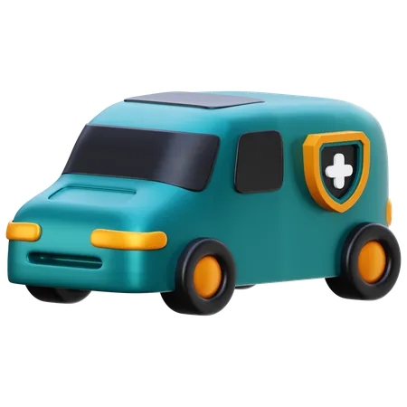 Ambulance 3 D Render Icon Illustration 3D Icon