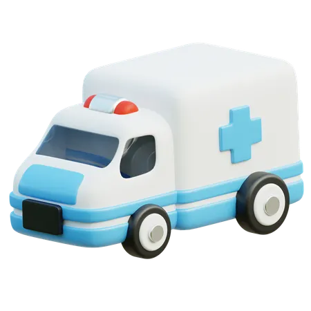 Ambulance Icon For Medical Assistance And Rescue 3D Icon