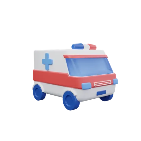 Ambulance Emergency Vehicle 3 D Render Icon 3D Icon