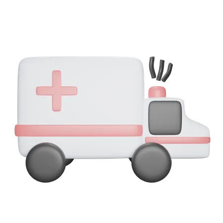 Car For The Transport Of The Sick 3D Icon