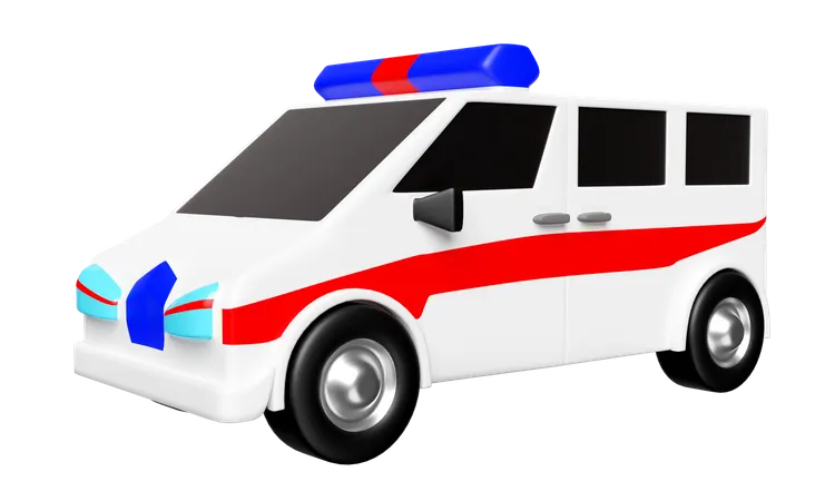 Ambulance Car Medical Van Isolated 3D Icon