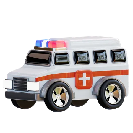 3 D Illustration Ambulance 3D Icon