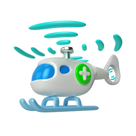 Ambulance aérienne  3D Icon