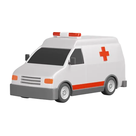 Ambulance Car  3D Illustration