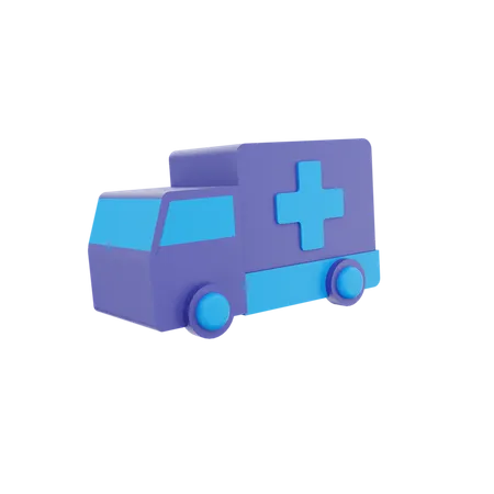 3 D Render Ambulance Car Illustration 3D Icon