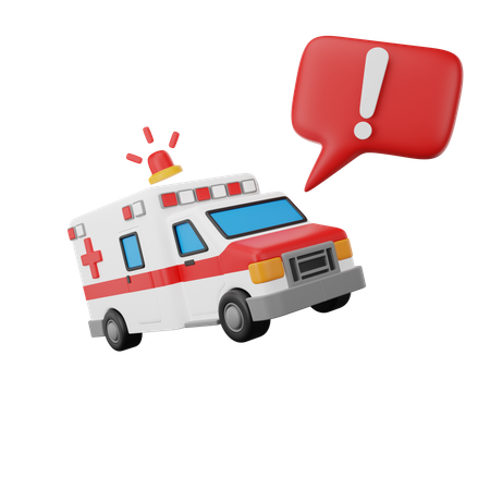 Ambulance Emergency  3D Icon