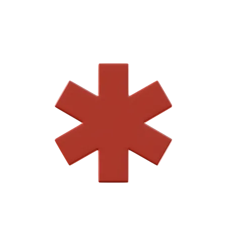Ambulance Sign 3D Illustration