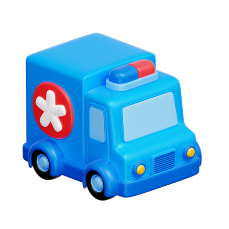 救急車のバン  3D Icon