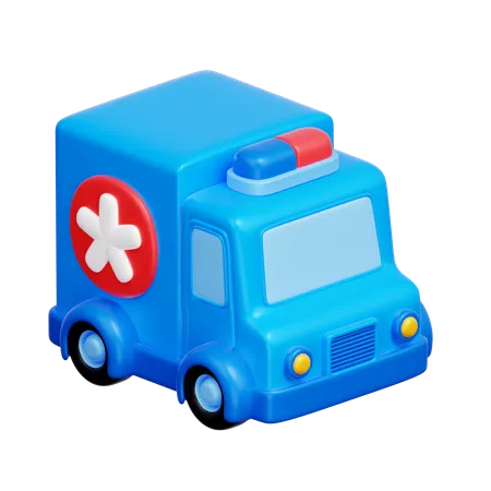 救急車のバン  3D Icon