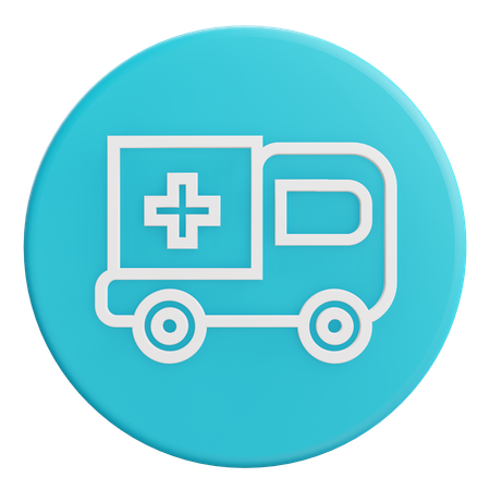 Ambulância  3D Icon