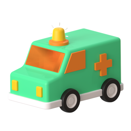 Ambulância  3D Icon