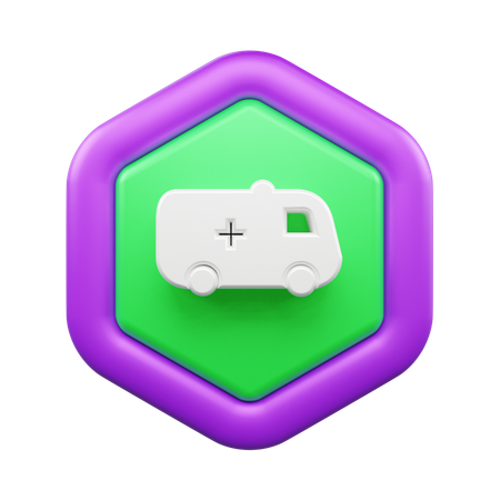 Ambulancia  3D Icon