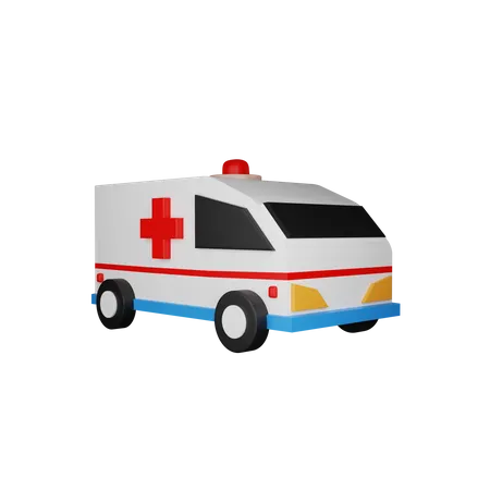 Ambulancia  3D Illustration