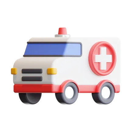 Icono De Ambulancia Con Estilo 3 D 3D Illustration