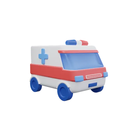 Icono De Representacion 3 D Del Vehiculo De Emergencia De Ambulancia 3D Icon