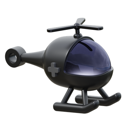 Ambulância aérea  3D Icon