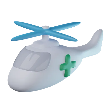 Ambulancia aerea  3D Icon