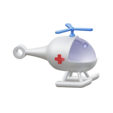 Ambulância aérea  3D Icon