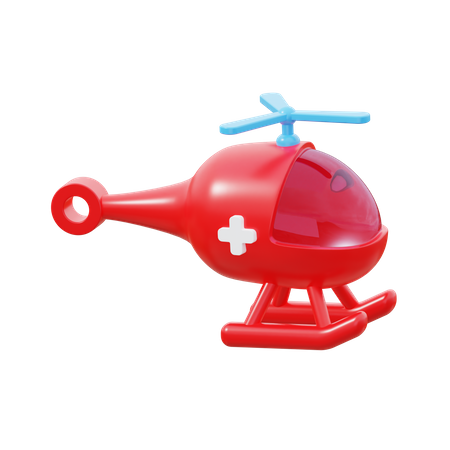Ambulância aérea  3D Icon