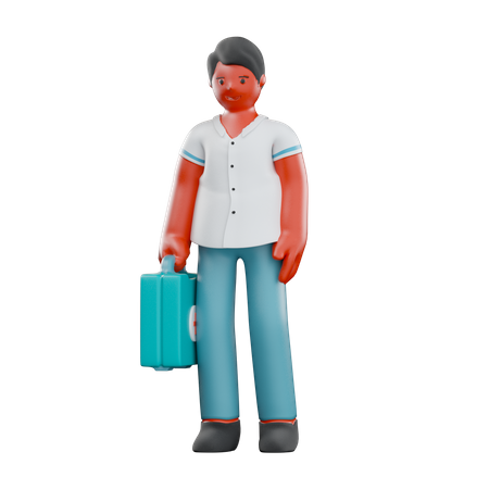 Ambulancier paramédical  3D Illustration