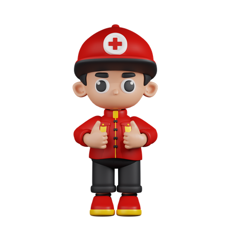 Ambulancier montrant les pouces vers le haut  3D Icon