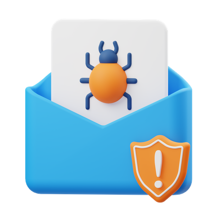 Amenaza de correo electrónico  3D Illustration