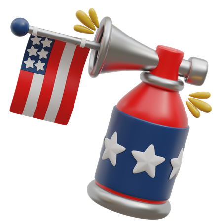 America Air Horn  3D Icon