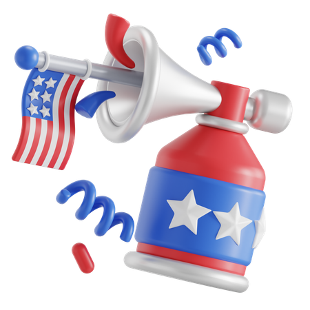 America Air Horn  3D Icon