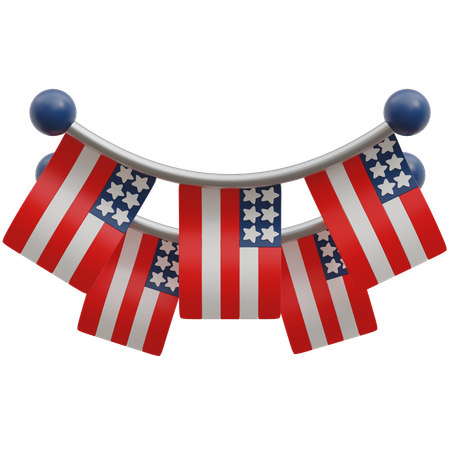 America Banner  3D Icon
