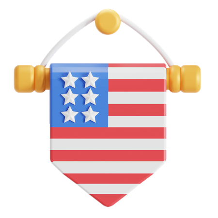 America Banner  3D Icon