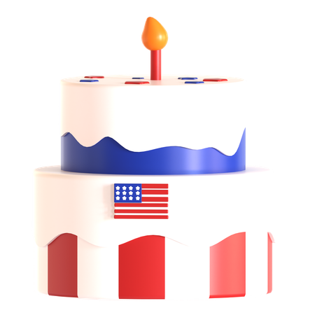 America Cake  3D Icon