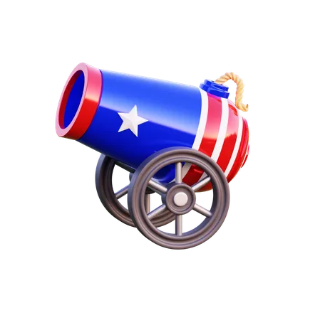 America Cannon  3D Icon