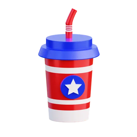 America Cup Drink  3D Icon