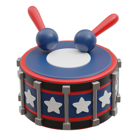 America Drum  3D Icon