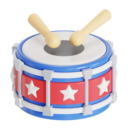 America Drum  3D Icon