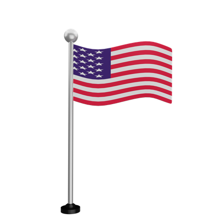 America Flag 3D Illustration