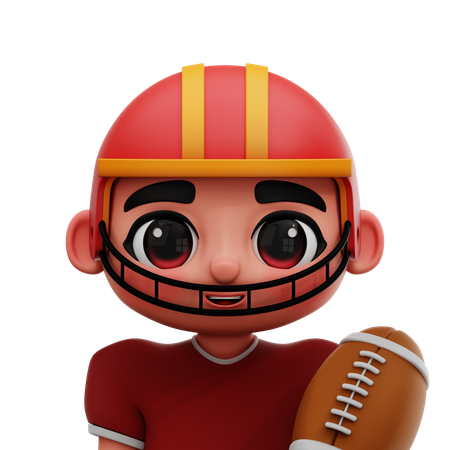 AMERICA FOOTBALL PLAYER  3D Icon