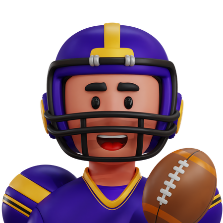 America Football Player  3D Icon