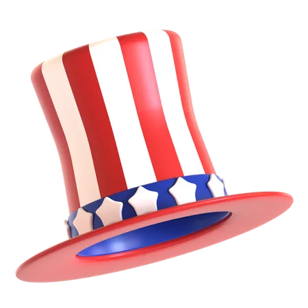 アメリカの帽子  3D Icon