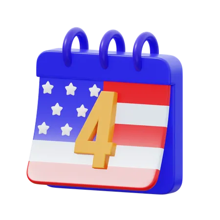 America Independence Day  3D Icon