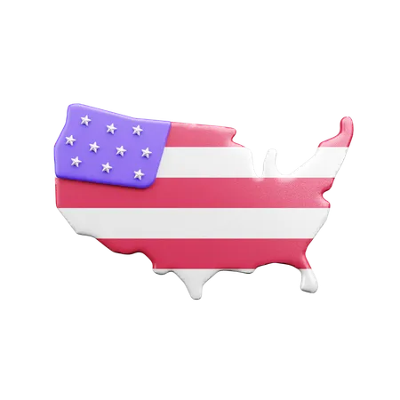 America map  3D Icon